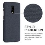 Husa pentru OnePlus 6T, Textil, Albastru, 55763.17 fotografia produsului View 4 S