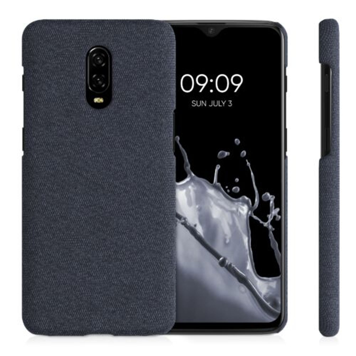 Husa pentru OnePlus 6T, Textil, Albastru, 55763.17 fotografia produsului View 2 L