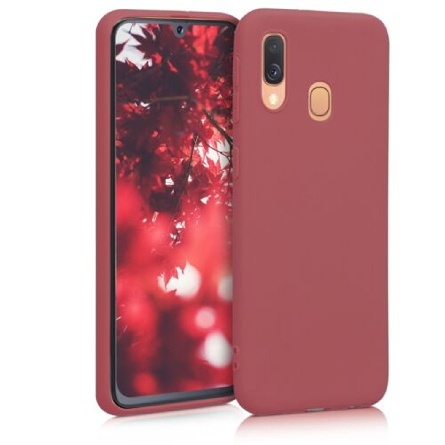 Husa pentru Samsung Galaxy A40, Silicon, Rosu, 48547.160 fotografia produsului