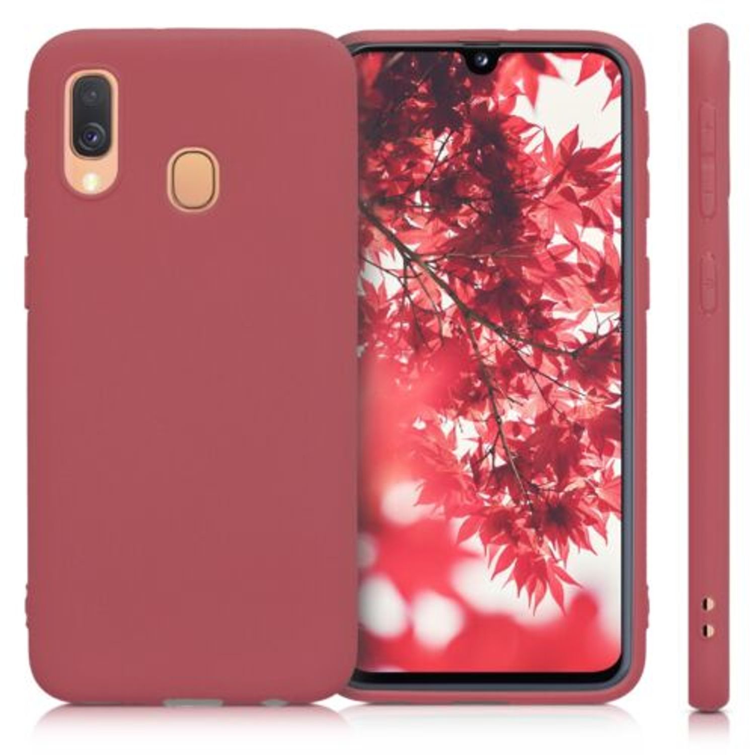 Husa pentru Samsung Galaxy A40, Silicon, Rosu, 48547.160 fotografia produsului View 2 L