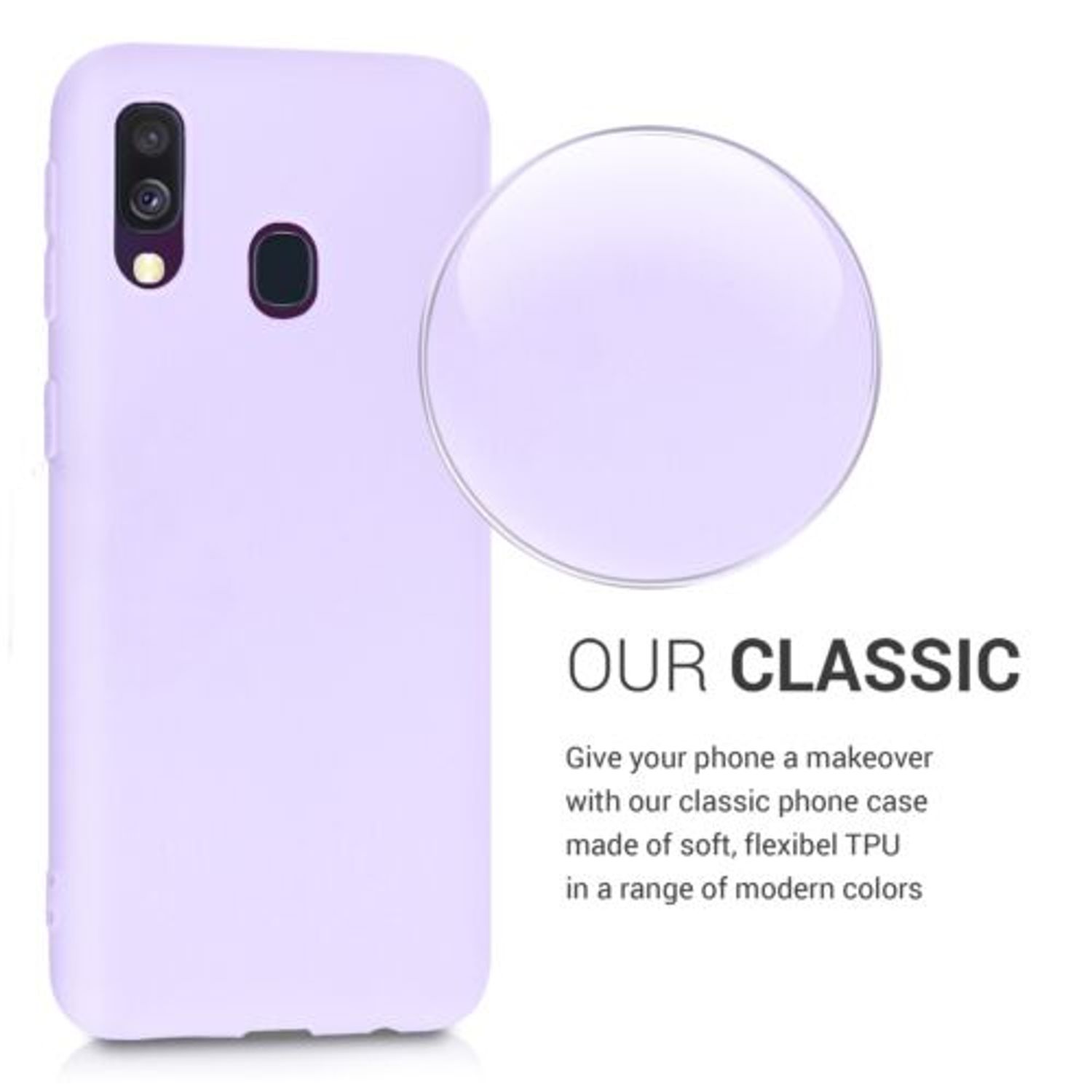 Husa pentru Samsung Galaxy A40, Silicon, Mov, 48547.108 fotografia produsului View 4 L