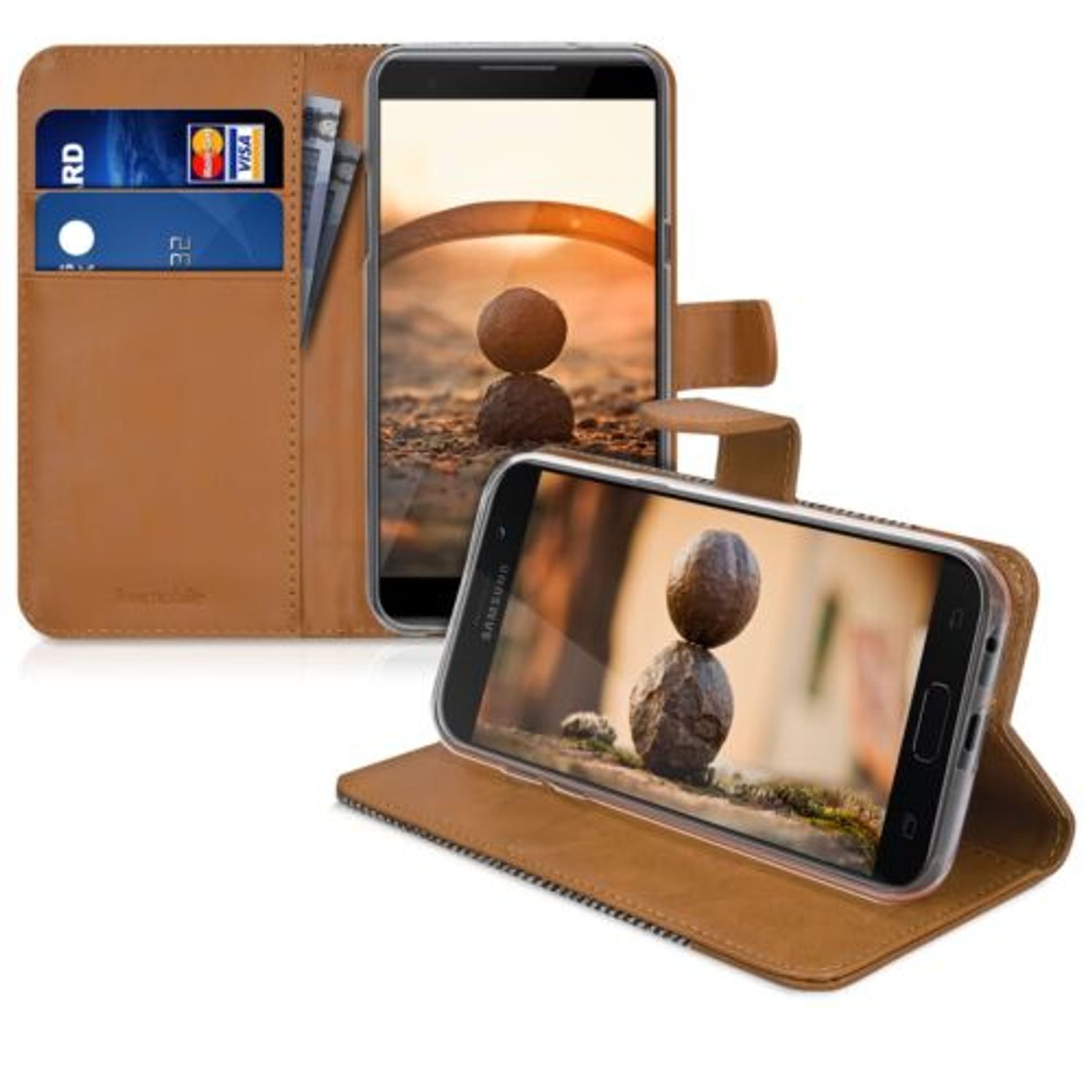 Husa pentru Samsung Galaxy A5 (2017), Textil, Gri, 40709.19 fotografia produsului View 5 L