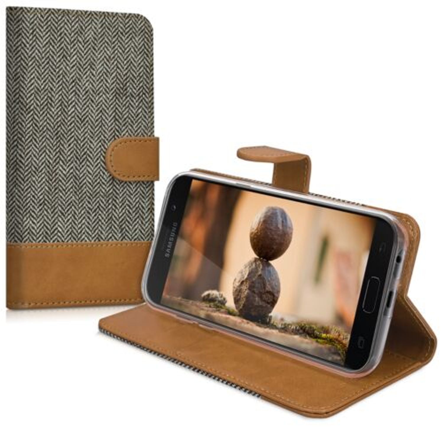 Husa pentru Samsung Galaxy A5 (2017), Textil, Gri, 40709.19 fotografia produsului View 2 L
