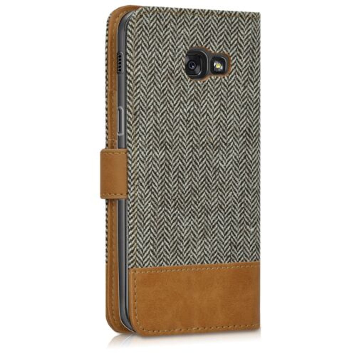 Husa pentru Samsung Galaxy A5 (2017), Textil, Gri, 40709.19 fotografia produsului View 4 L
