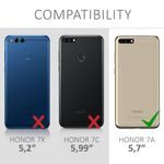 Husa pentru Huawei Honor 7A, Textil, Gri, 44827.01 fotografia produsului View 6 S