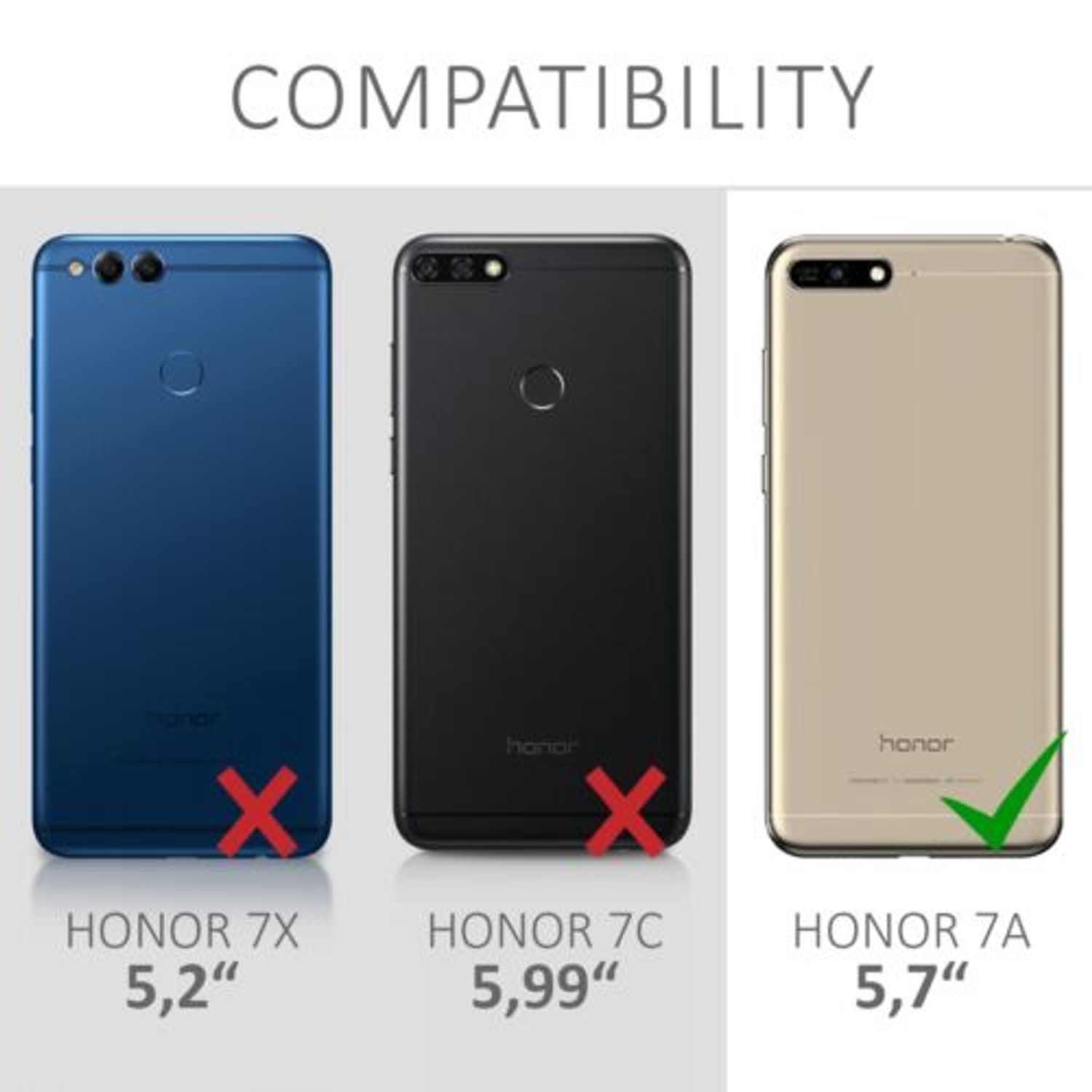 Husa pentru Huawei Honor 7A, Textil, Gri, 44827.01 fotografia produsului View 6 L