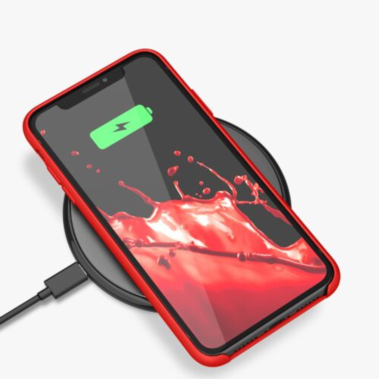 Husa pentru Apple iPhone 11, Silicon, Rosu, 49724.09 fotografia produsului View 7 L