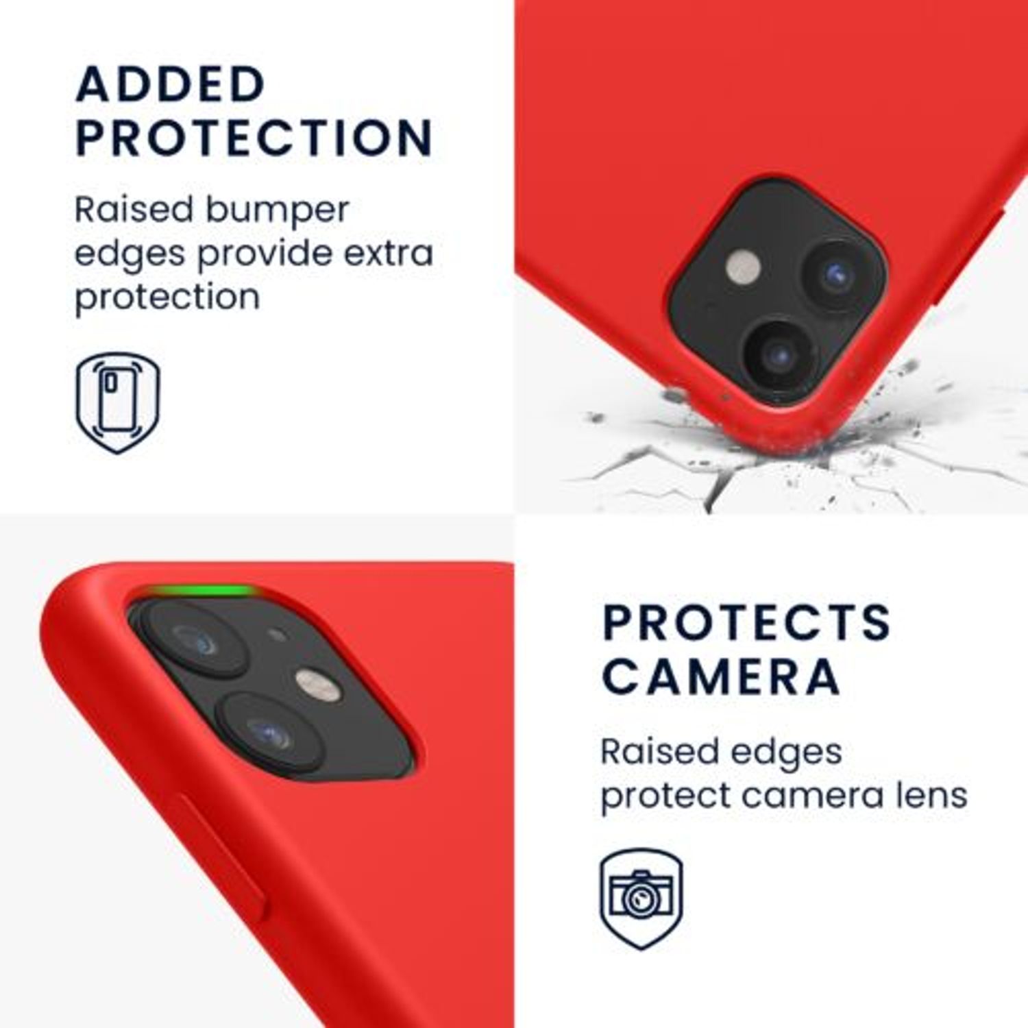 Husa pentru Apple iPhone 11, Silicon, Rosu, 49724.09 fotografia produsului View 5 L