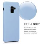 Husa pentru Samsung Galaxy A8 (2018), Silicon, Albastru, 46378.58 fotografia produsului View 4 S