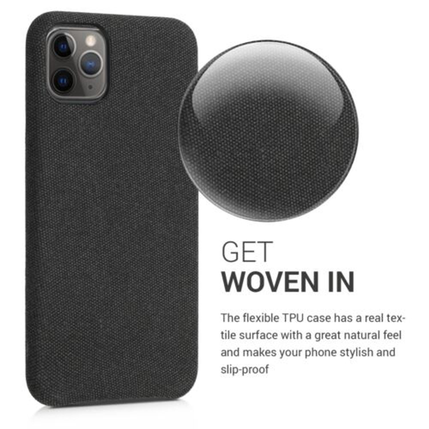 Husa pentru Apple iPhone 11 Pro, Textil, Gri, 49804.19 fotografia produsului View 4 L