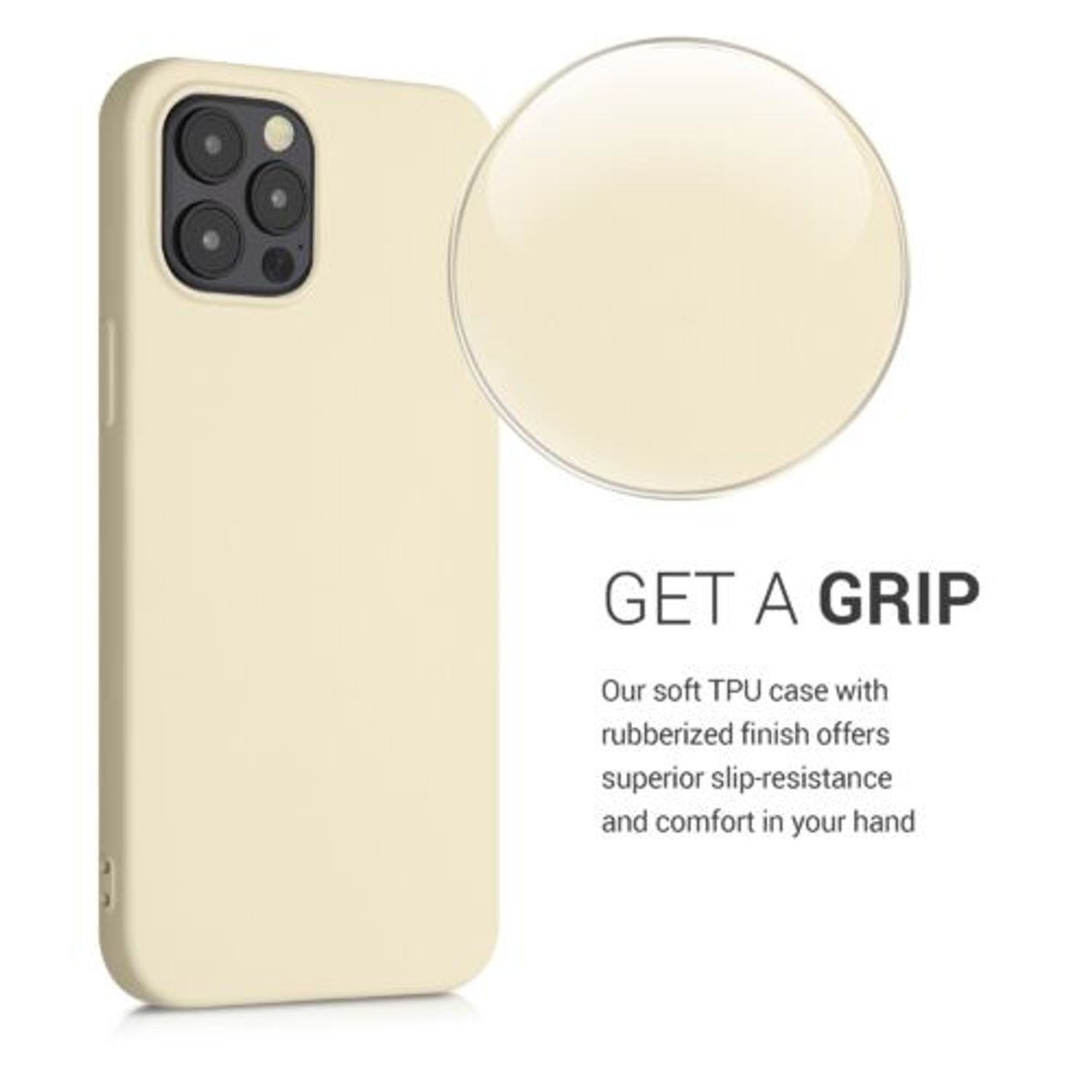 Husa pentru Apple iPhone 12 Pro Max, Silicon, Crem, 52714.210 fotografia produsului View 5 L