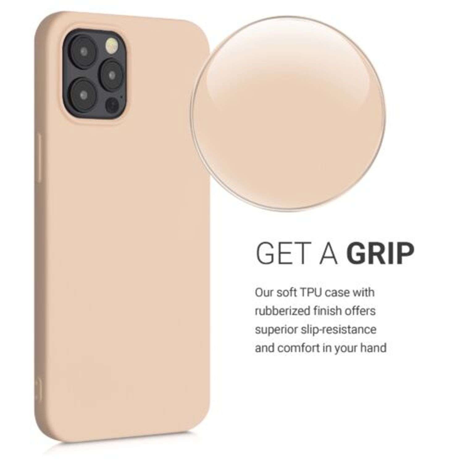Husa pentru Apple iPhone 12 Pro Max, Silicon, Crem, 52714.154 fotografia produsului View 5 L