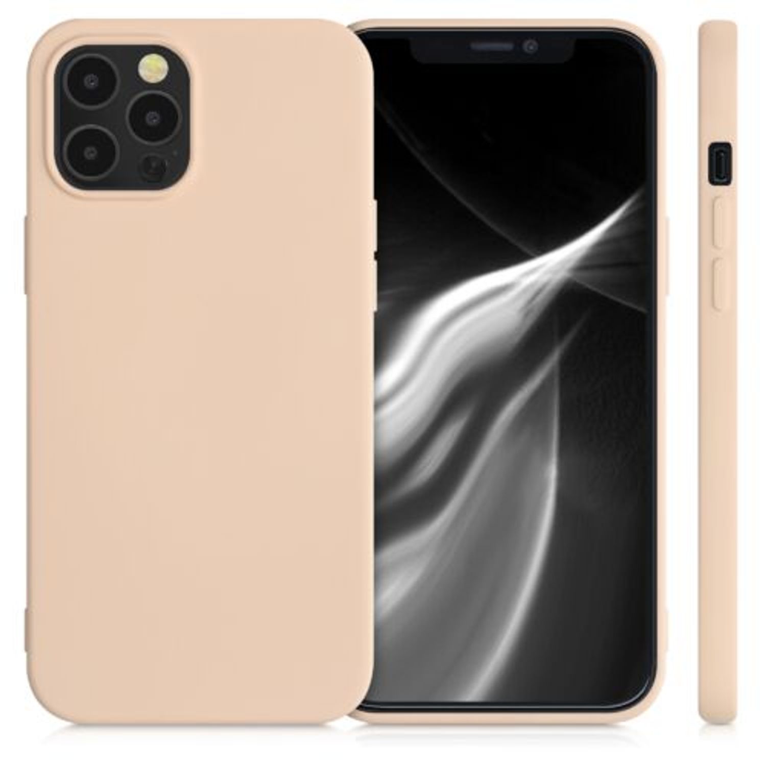 Husa pentru Apple iPhone 12 Pro Max, Silicon, Crem, 52714.154 fotografia produsului View 2 L