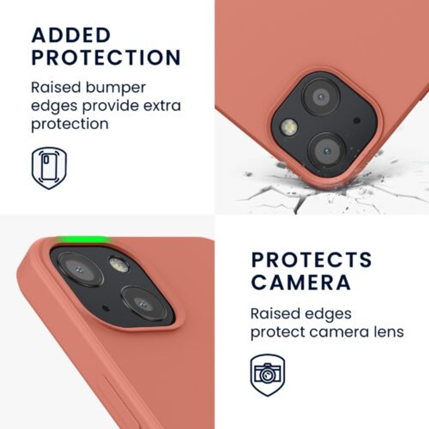 Husa pentru iPhone 13, Silicon, Rose Gold, 55948.215 fotografia produsului View 4 L