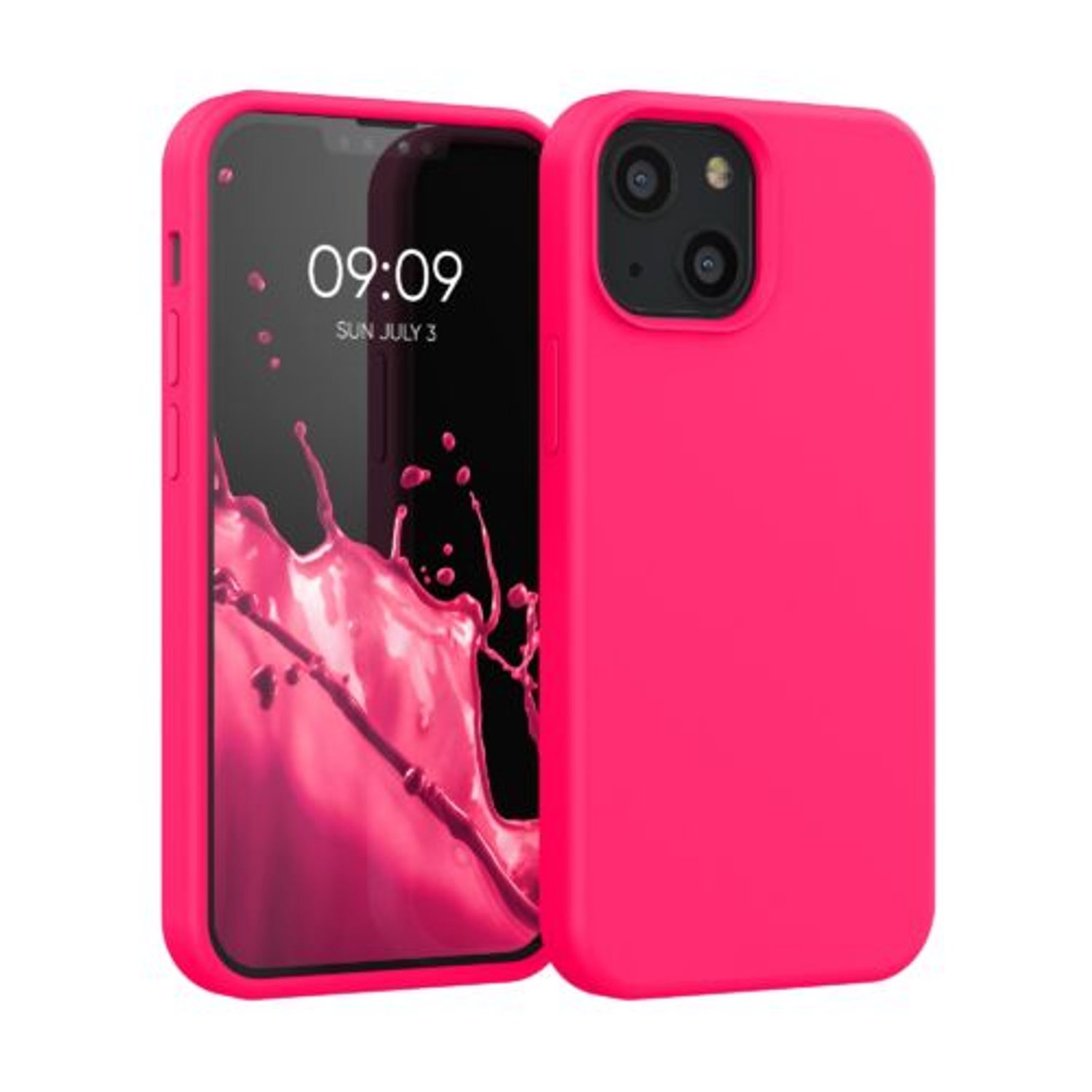 Husa pentru iPhone 13 Mini, Silicon, Roz, 55877.77 fotografia produsului