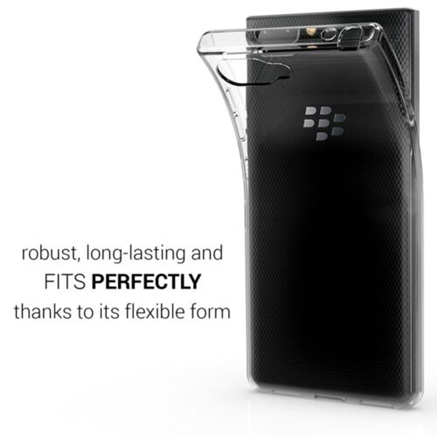 Husa pentru Blackberry Key2 LE, Silicon, Transparent, 46275.03 fotografia produsului View 3 L