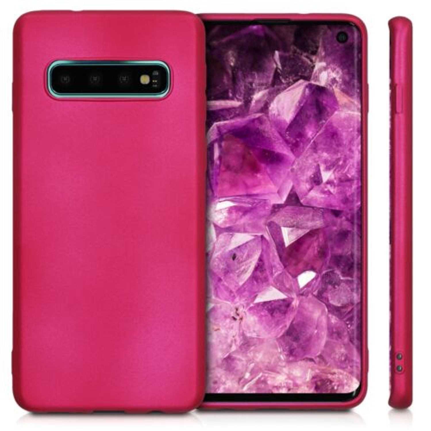 Husa pentru Samsung Galaxy S10, Silicon, Roz, 47452.65 fotografia produsului View 2 L