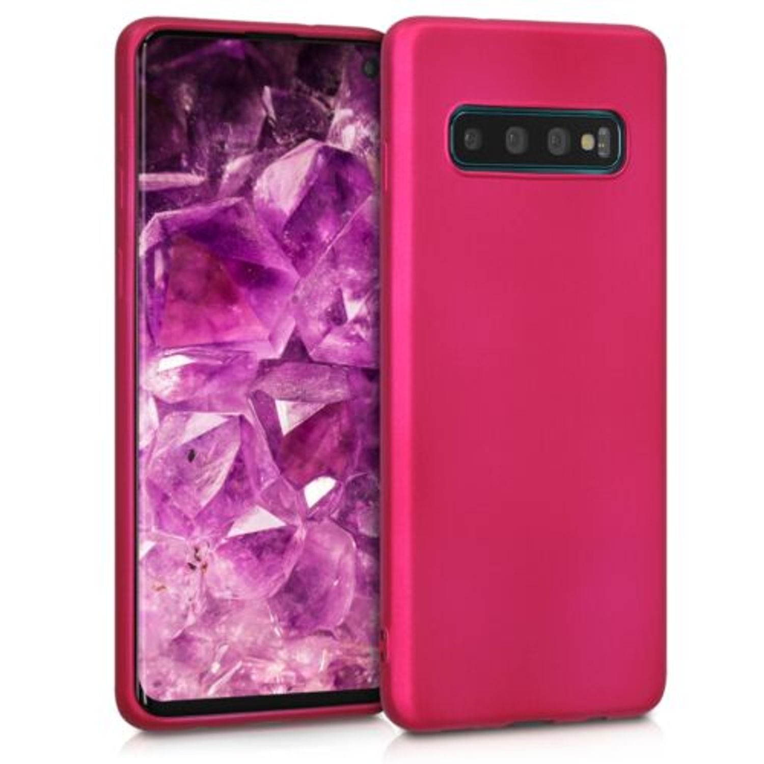 Husa pentru Samsung Galaxy S10, Silicon, Roz, 47452.65 fotografia produsului