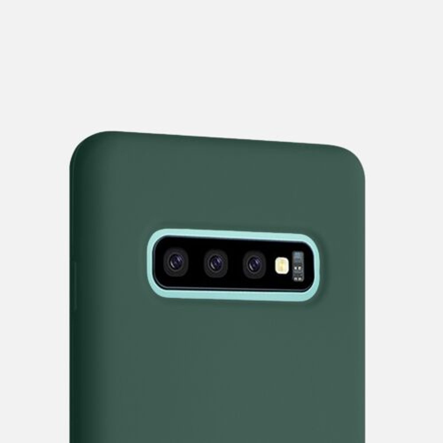 Husa pentru Samsung Galaxy S10 Plus, Silicon, Verde, 49028.169 fotografia produsului View 8 L
