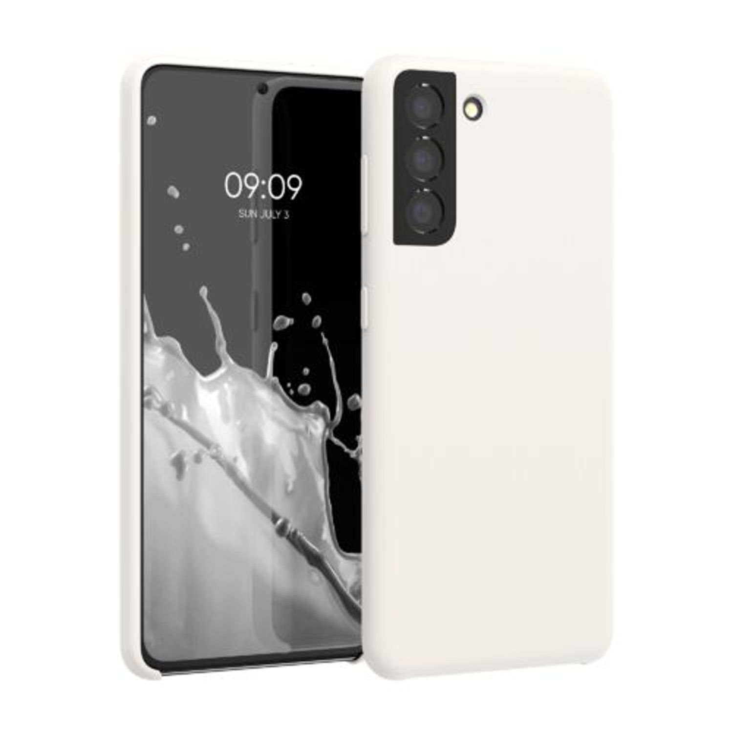 Husa pentru Samsung Galaxy S21, Silicon, Alb, 54056.48 fotografia produsului