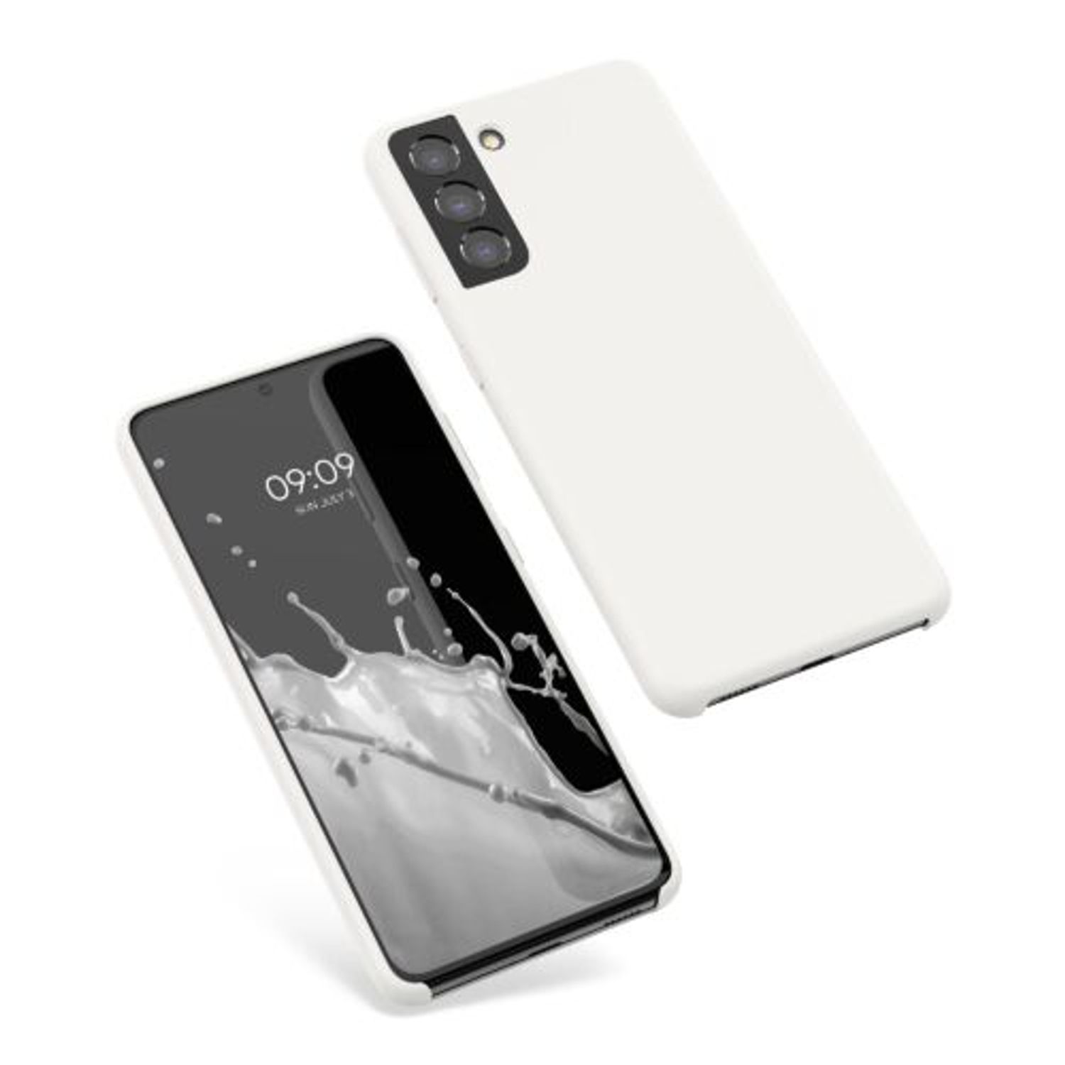 Husa pentru Samsung Galaxy S21, Silicon, Alb, 54056.48 fotografia produsului View 2 L