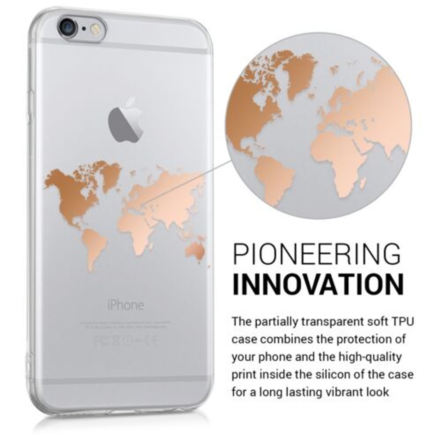 Husa pentru Apple iPhone 6/iPhone 6s, Silicon, Rose Gold, 39429.18 fotografia produsului View 3 L