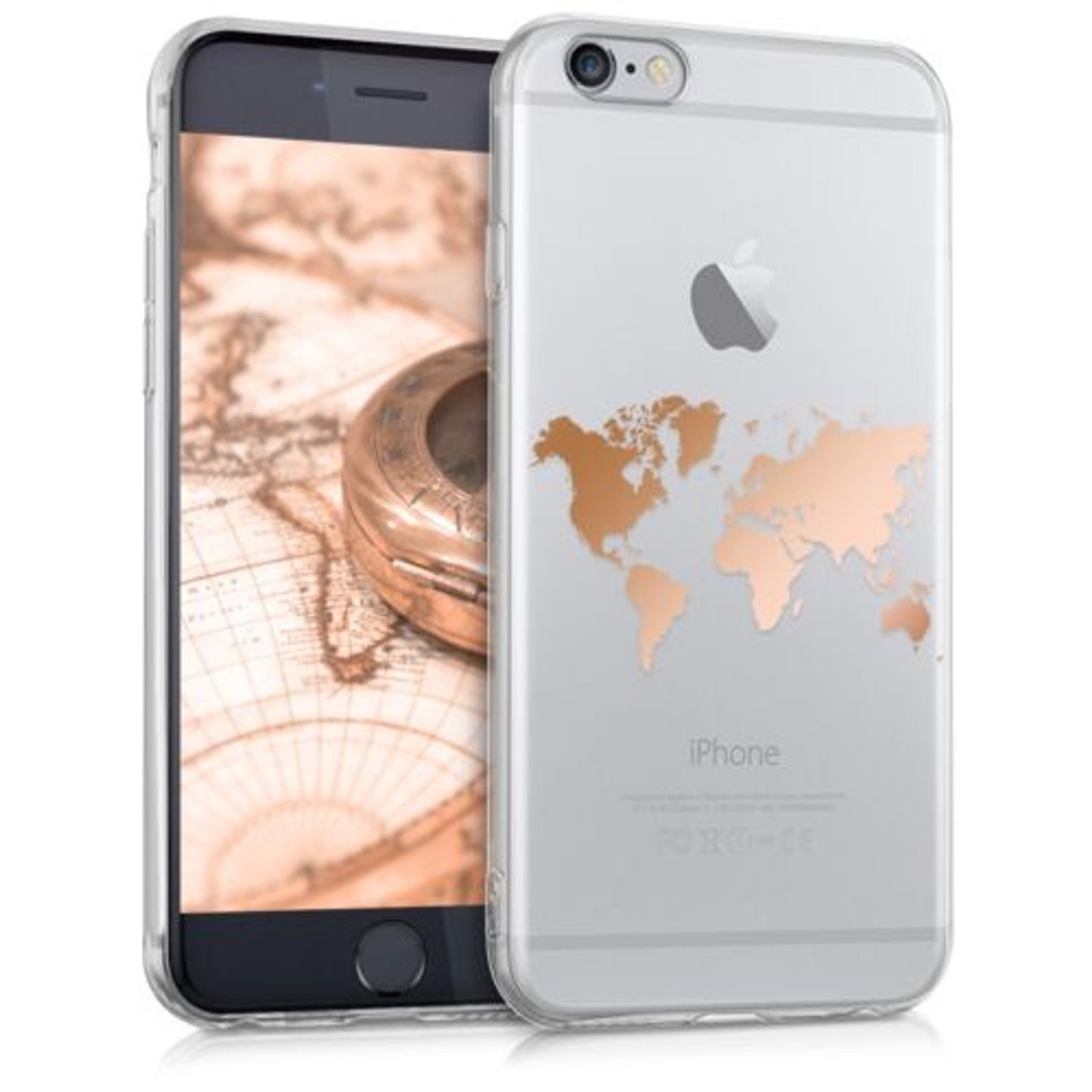Husa pentru Apple iPhone 6/iPhone 6s, Silicon, Rose Gold, 39429.18 fotografia produsului
