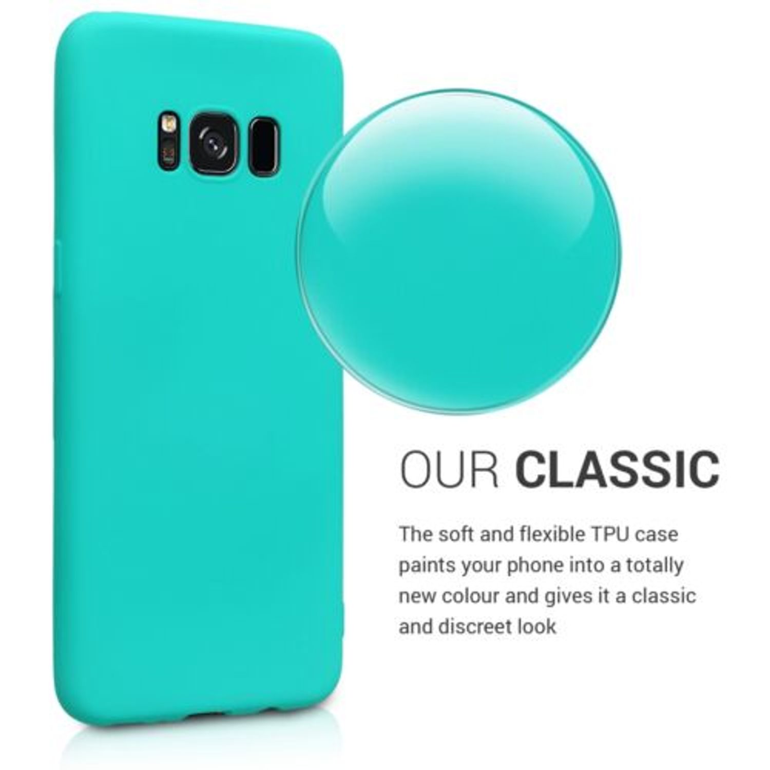 Husa pentru Samsung Galaxy S8, Silicon, Verde, 43383.126 fotografia produsului View 4 L