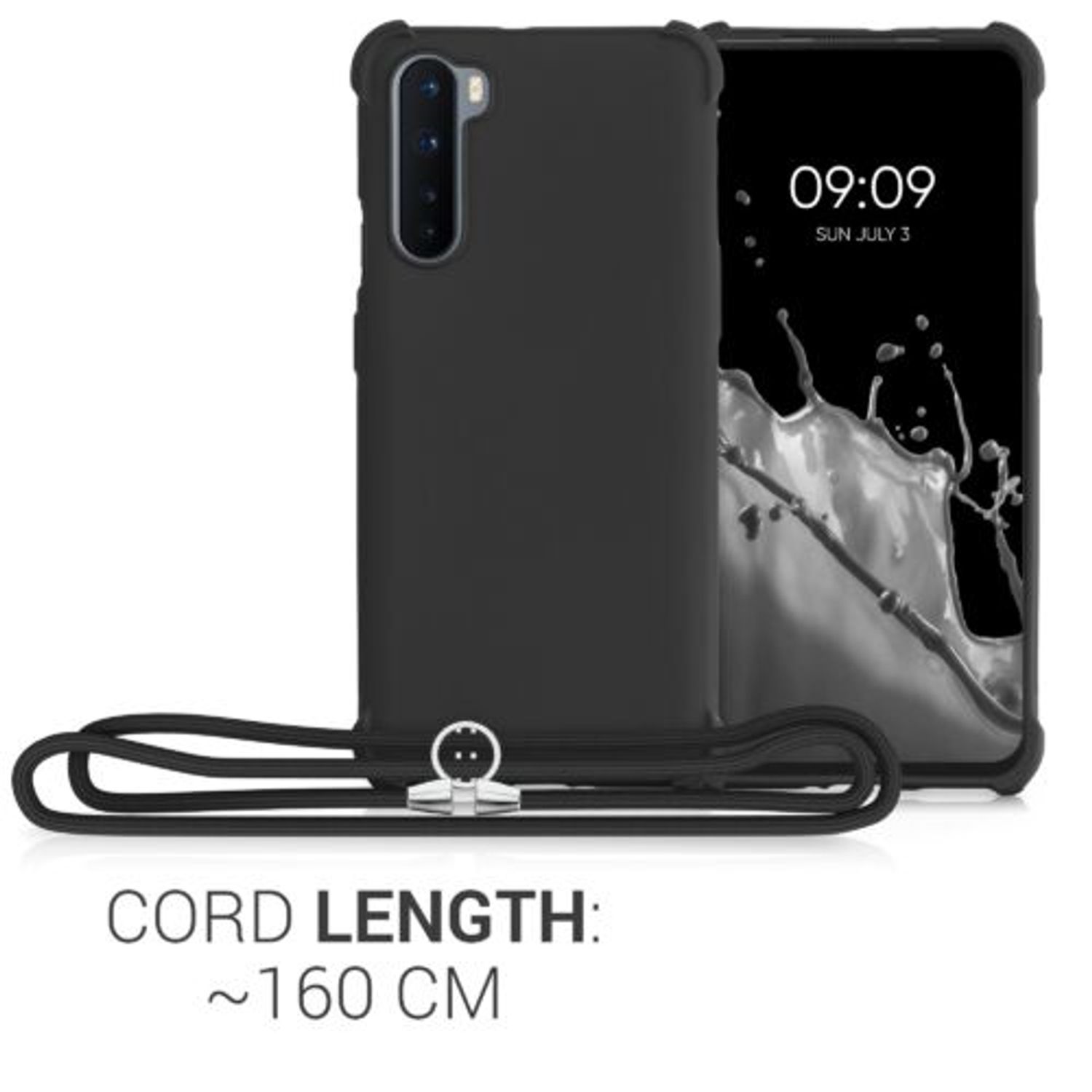Husa pentru OnePlus Nord, Silicon, Negru, 55677.01 fotografia produsului View 4 L