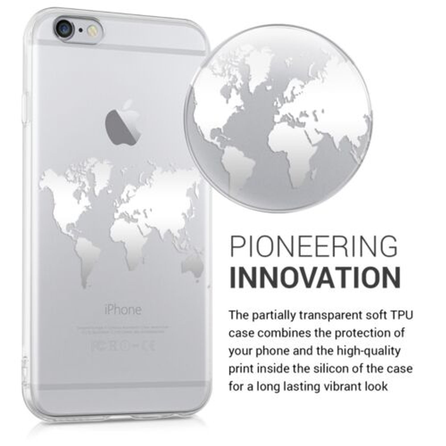 Husa pentru Apple iPhone 6/iPhone 6s, Silicon, Silver, 39429.21 fotografia produsului View 5 L