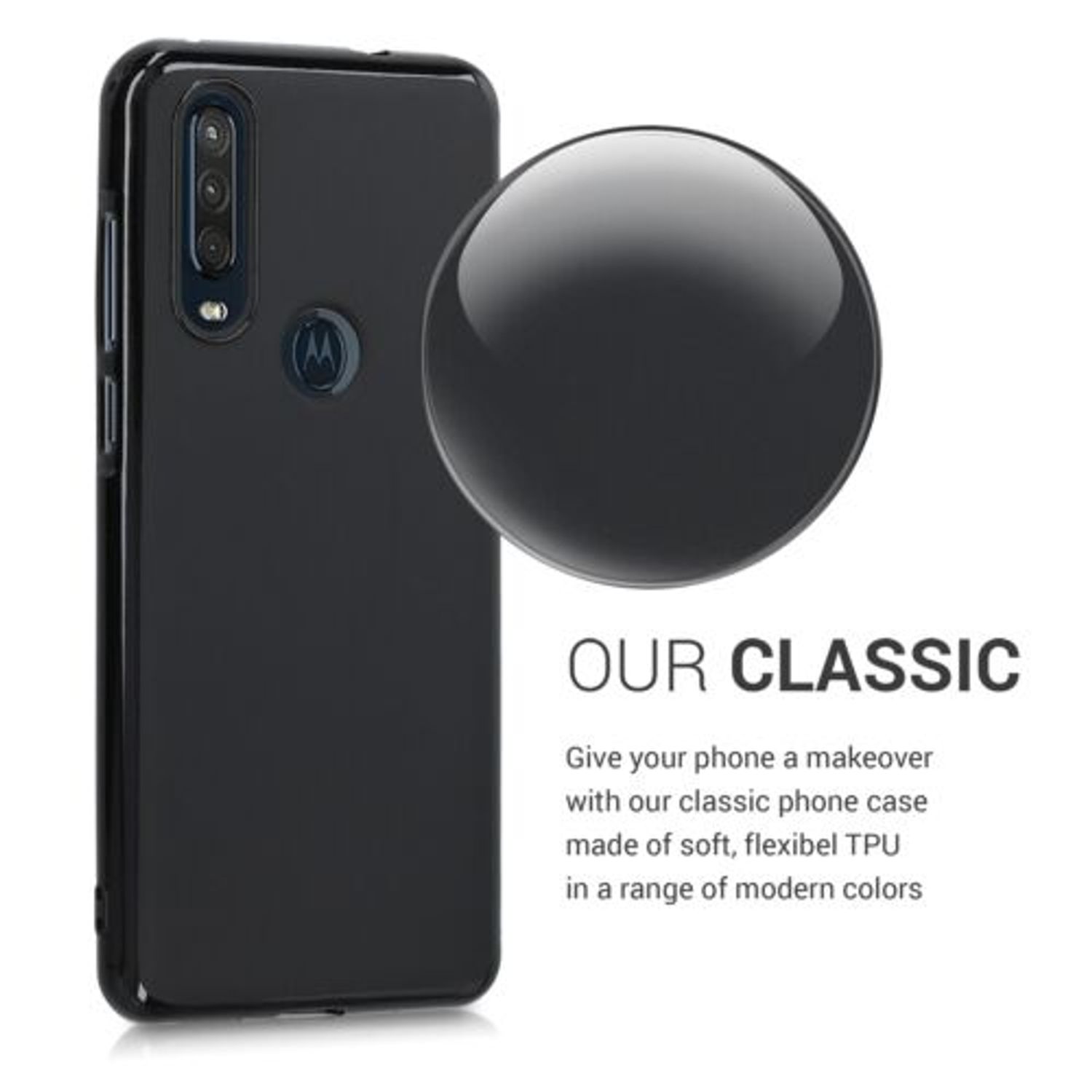 Husa pentru Motorola One Action, Silicon, Negru, 51158.47 fotografia produsului View 5 L