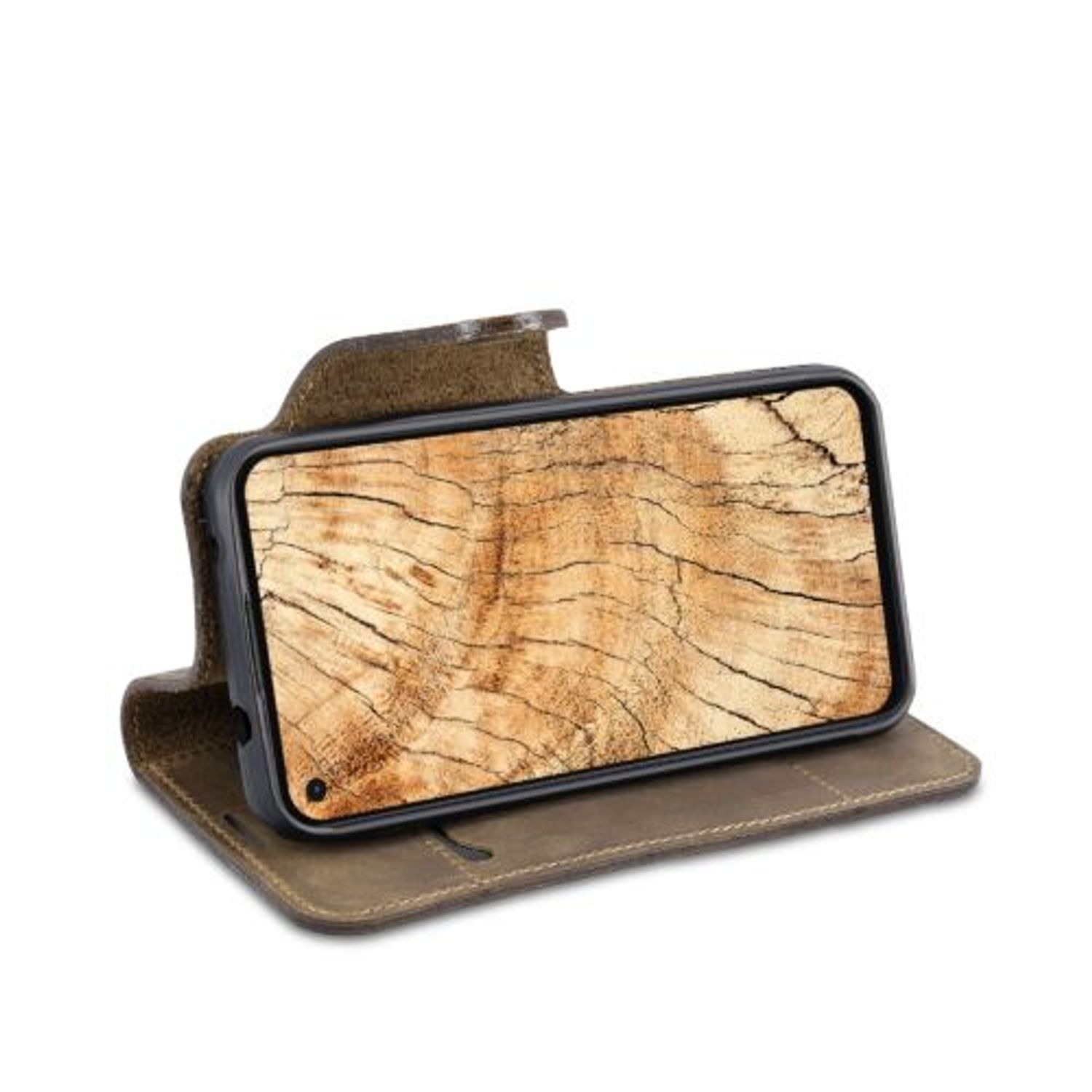 Husa pentru Google Pixel 4a, Piele naturala, Maro, 53659.01 fotografia produsului View 9 L