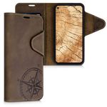 Husa pentru Google Pixel 4a, Piele naturala, Maro, 53659.01 fotografia produsului