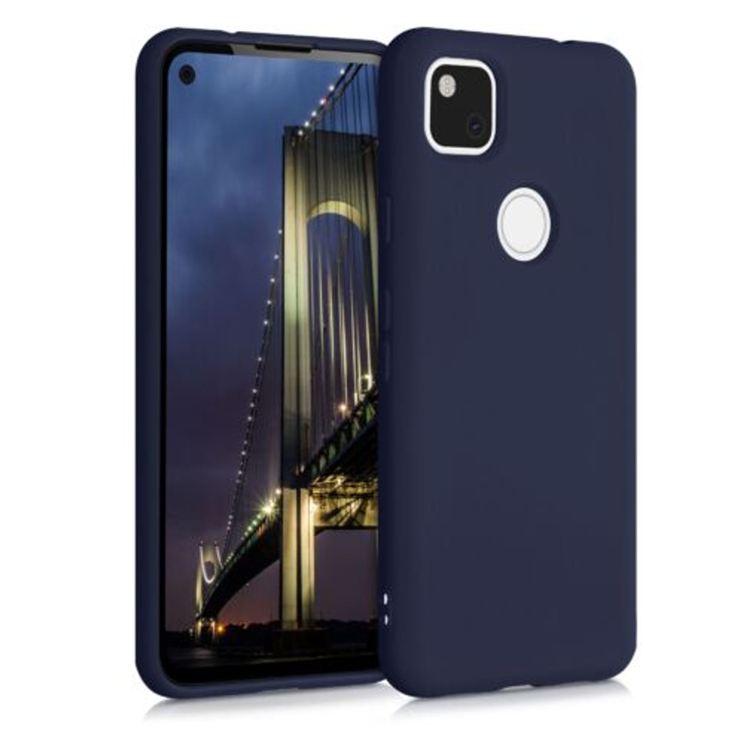 Husa pentru Google Pixel 4a, Silicon, Albastru, 52622.17 fotografia produsului