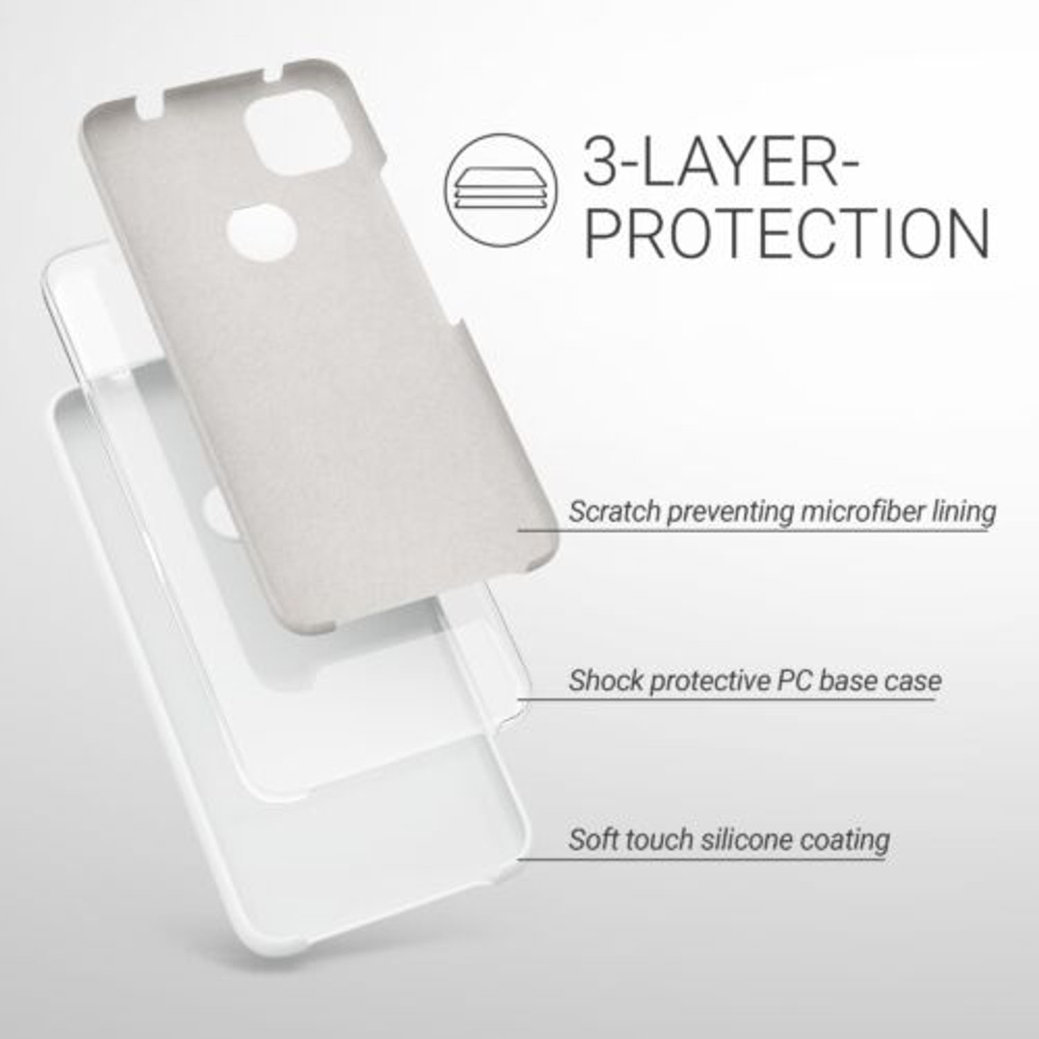 Husa pentru Google Pixel 4a, Silicon, Alb, 52549.02 fotografia produsului View 3 L