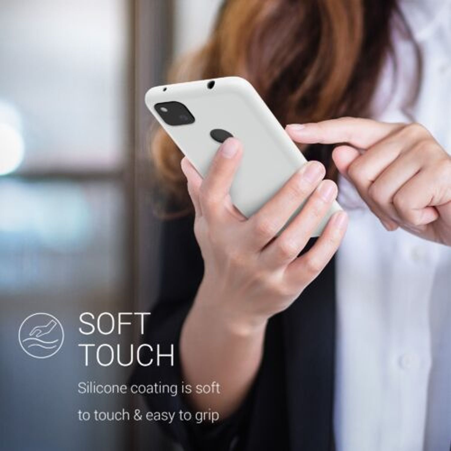 Husa pentru Google Pixel 4a, Silicon, Alb, 52549.02 fotografia produsului View 4 L