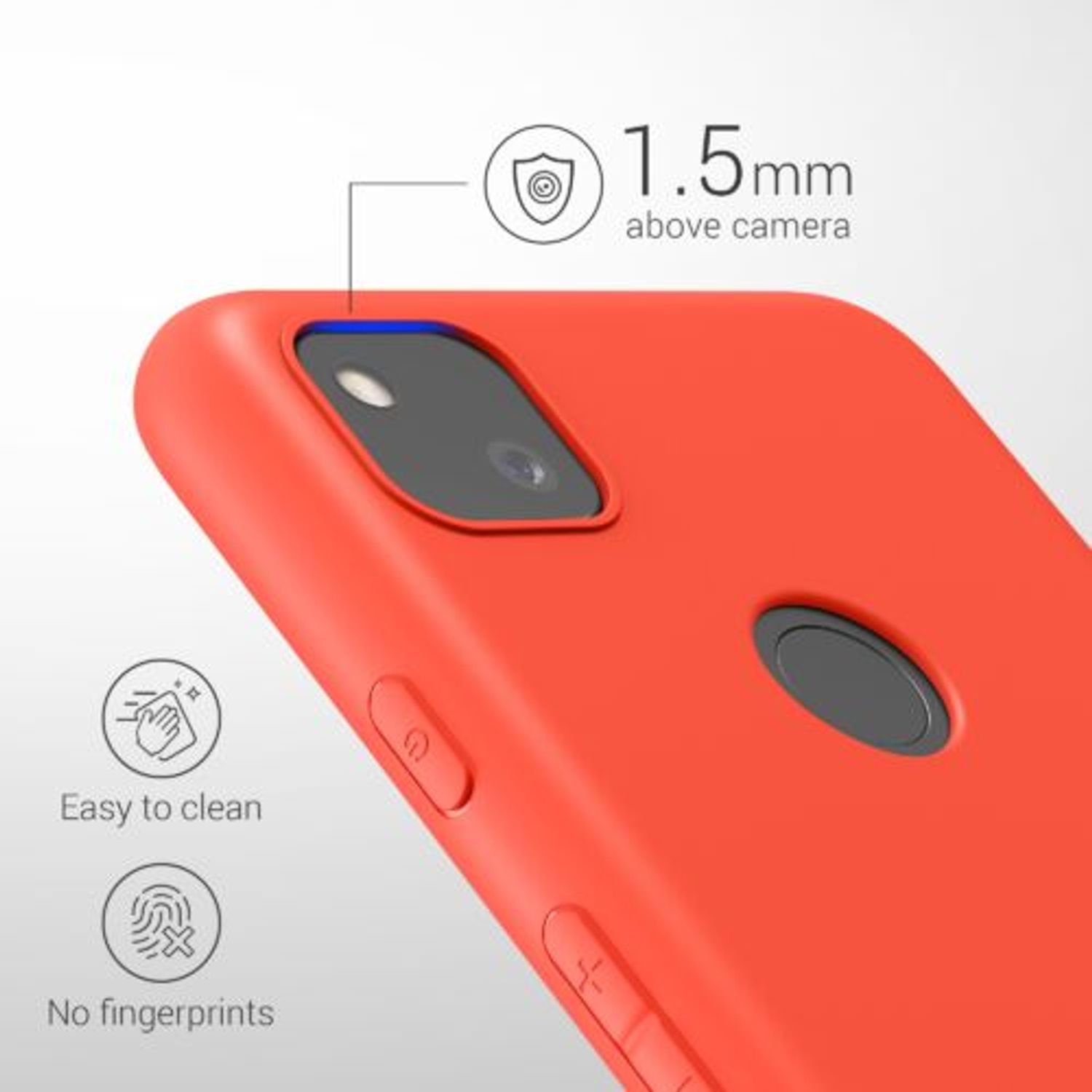 Husa pentru Google Pixel 4a, Silicon, Rosu, 52357.218 fotografia produsului View 4 L