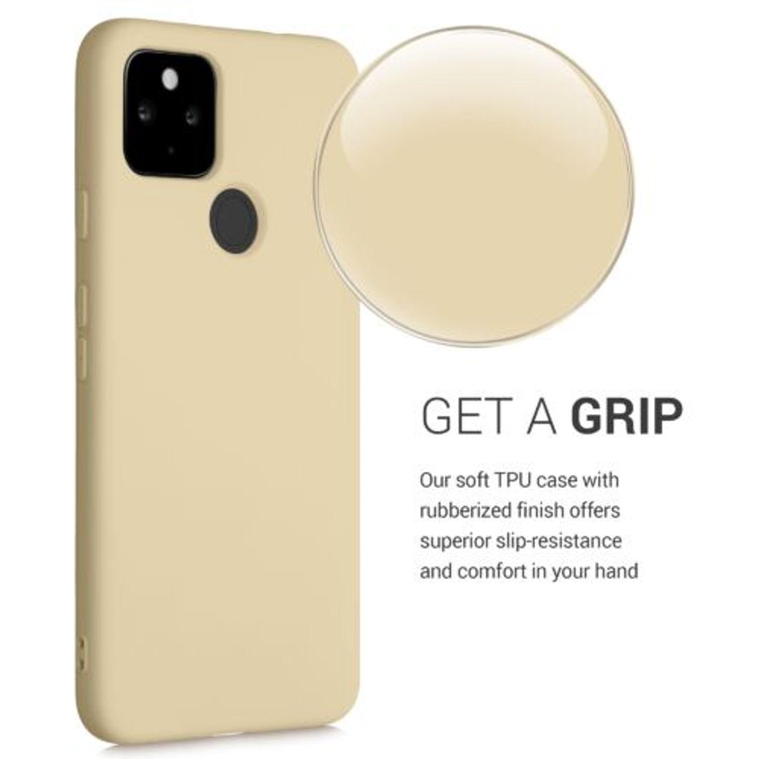 Husa pentru Google Pixel 4a 5G, Silicon, Crem, 53779.154 fotografia produsului View 5 L