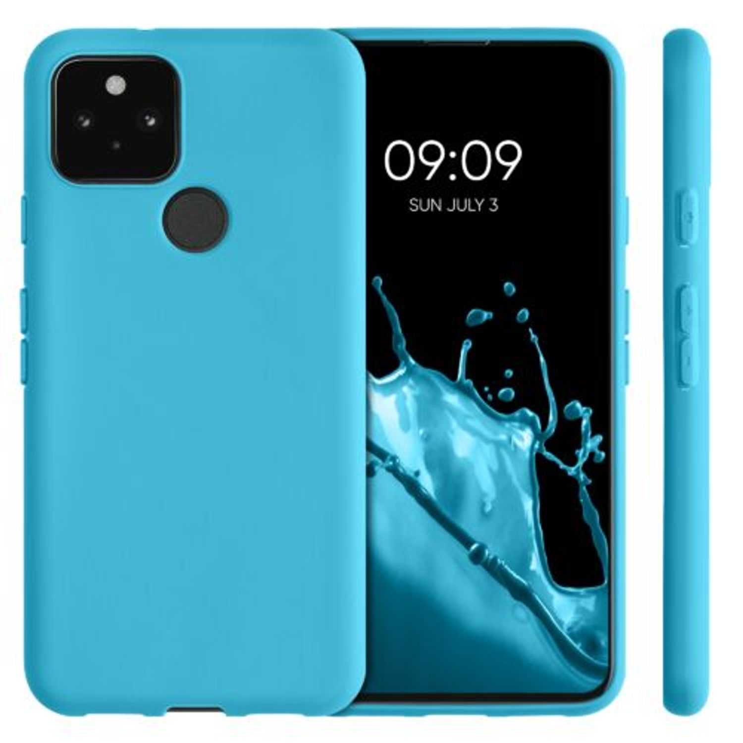 Husa pentru Google Pixel 5, Silicon, Albastru, 51722.223 fotografia produsului View 2 L