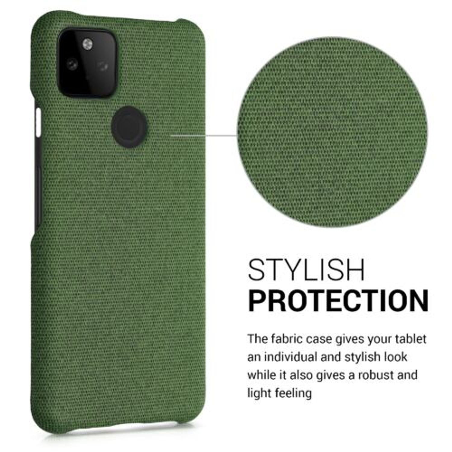 Husa pentru Google Pixel 5a, Textil, Verde, 54994.07 fotografia produsului View 4 L