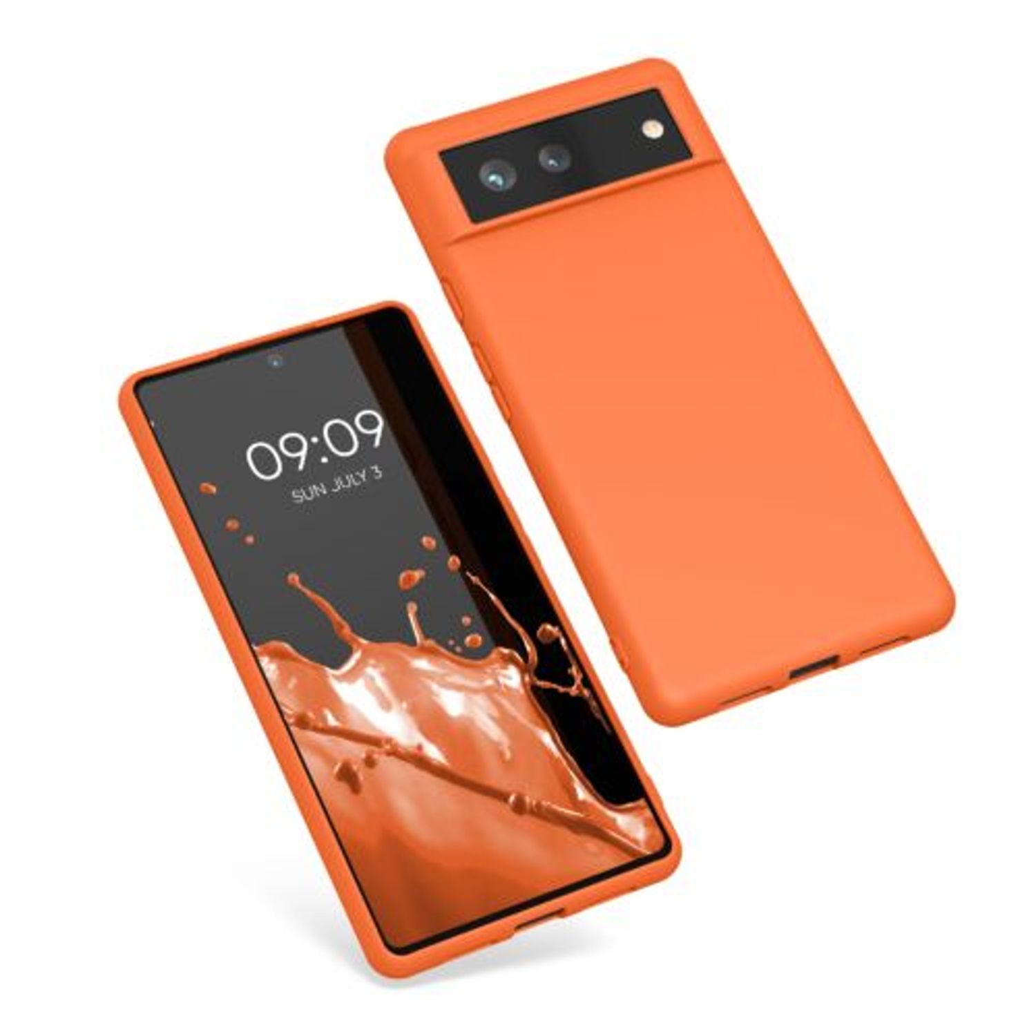Husa pentru Google Pixel 6, Silicon, Portocaliu, 55434.150 fotografia produsului View 2 L