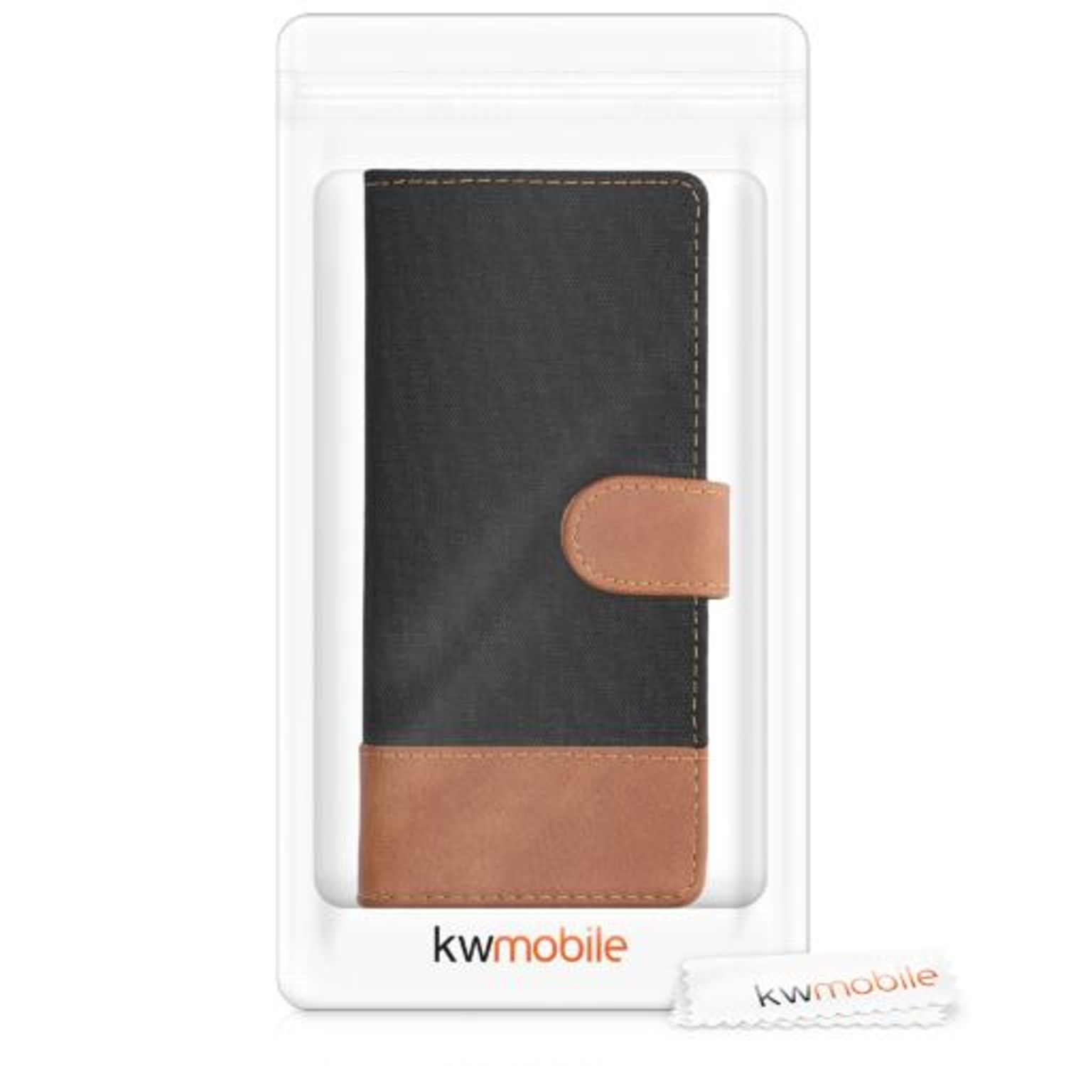 Husa pentru Sony Xperia 10 III, Textil, Negru, 55131.01 fotografia produsului View 7 L