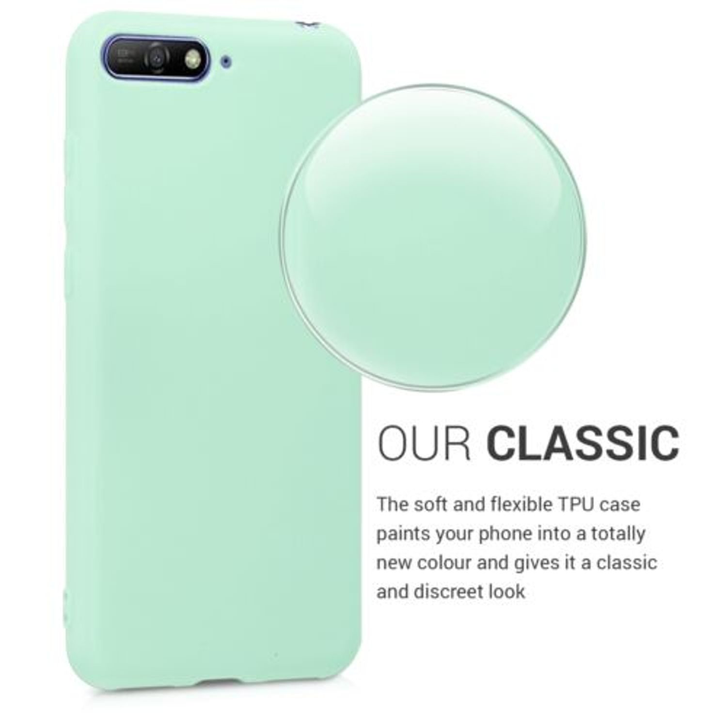 Husa pentru Huawei Y6 (2018), Silicon, Verde, 44878.50 fotografia produsului View 4 L
