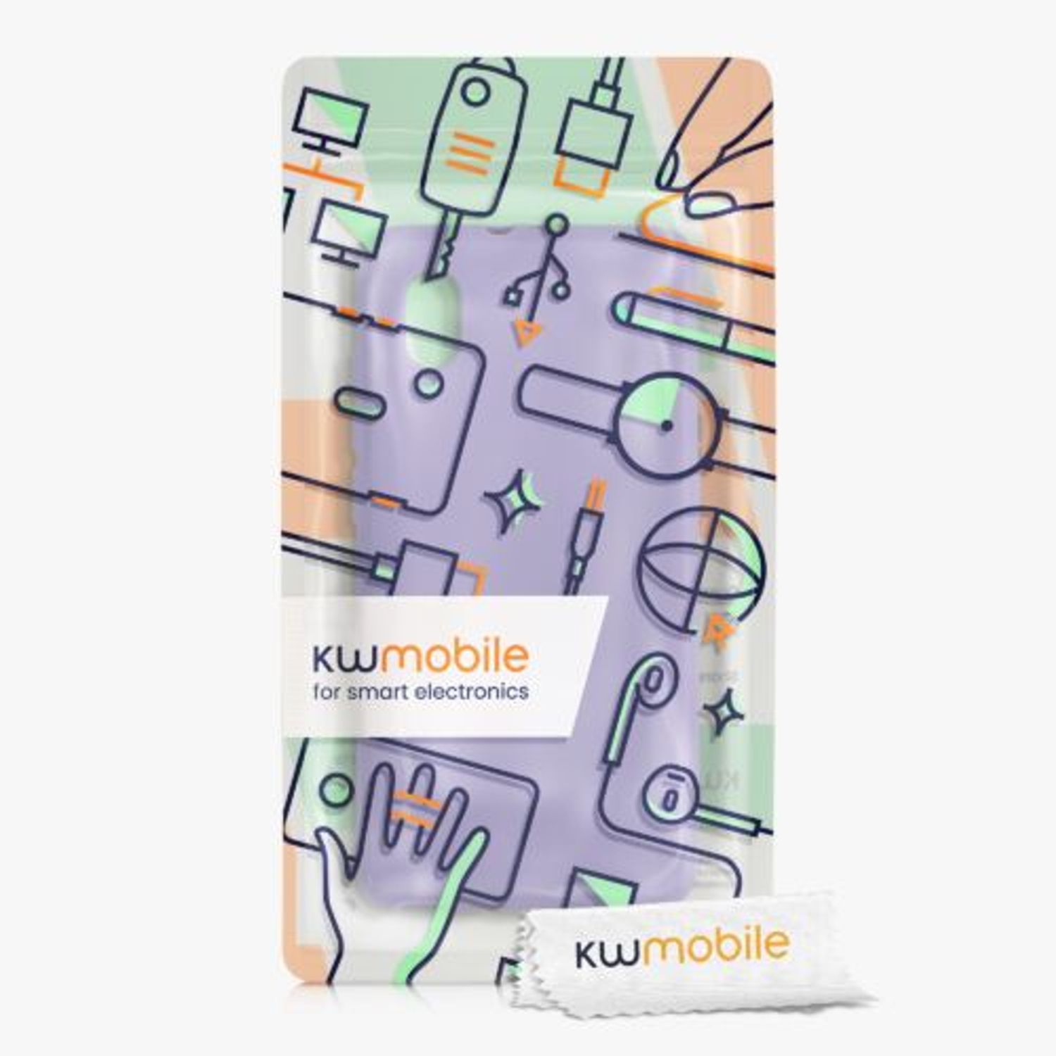 Husa pentru Alcatel 1B (2020), Silicon, Mov, 51516.222, Kwmobile fotografia produsului View 5 L