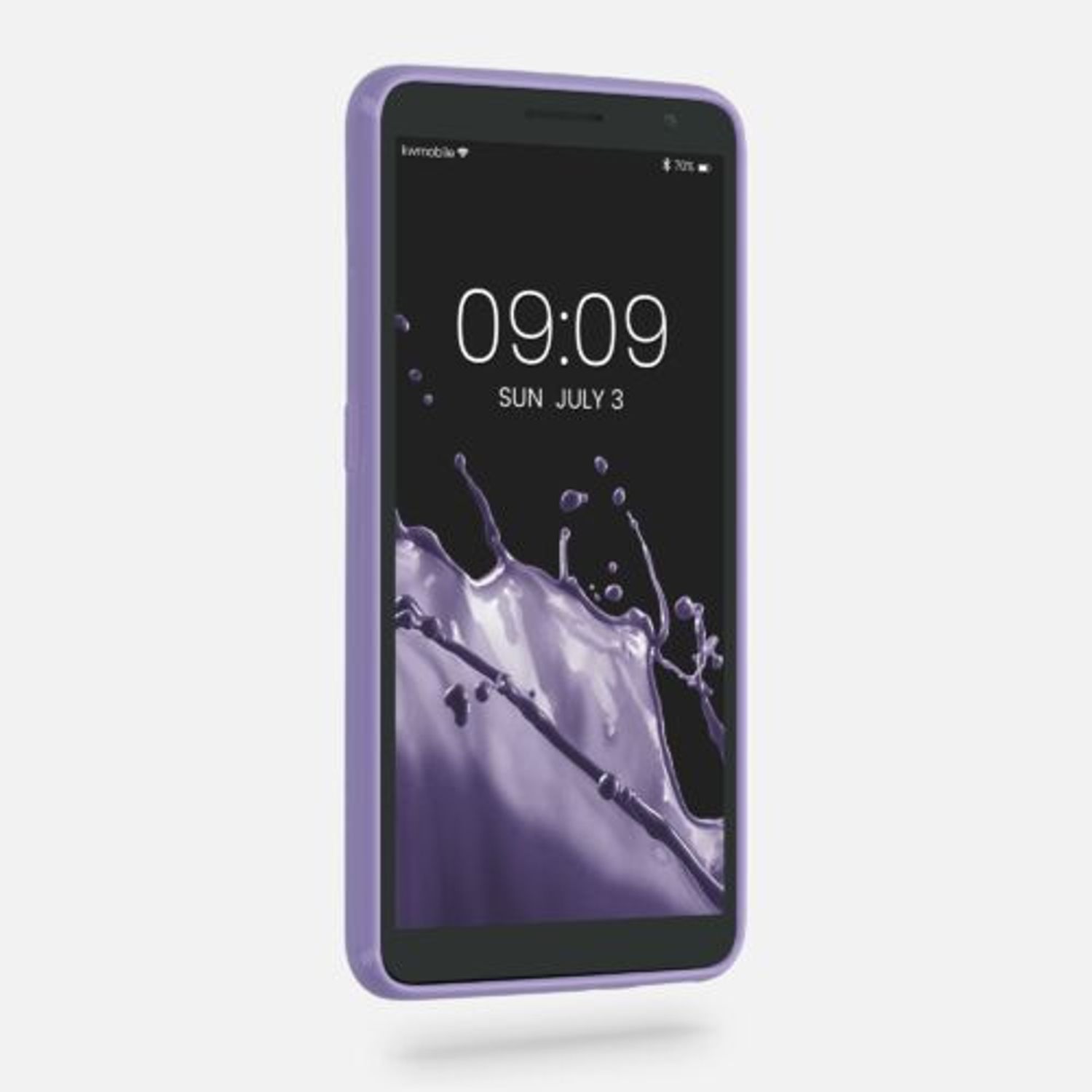 Husa pentru Alcatel 1B (2020), Silicon, Mov, 51516.222, Kwmobile fotografia produsului View 3 L