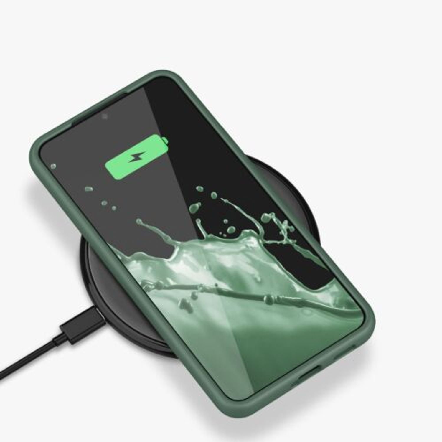 Husa pentru Samsung Galaxy S22 Plus, Silicon, Verde, 56761.166, Kwmobile fotografia produsului View 11 L