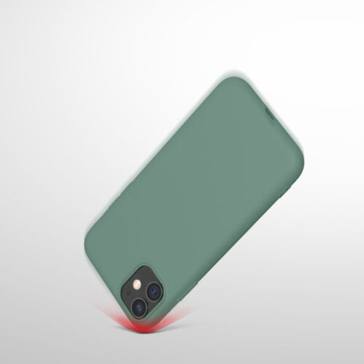 Husa pentru Apple iPhone 11, Silicon, Verde, 49787.166, Kwmobile fotografia produsului View 11 L