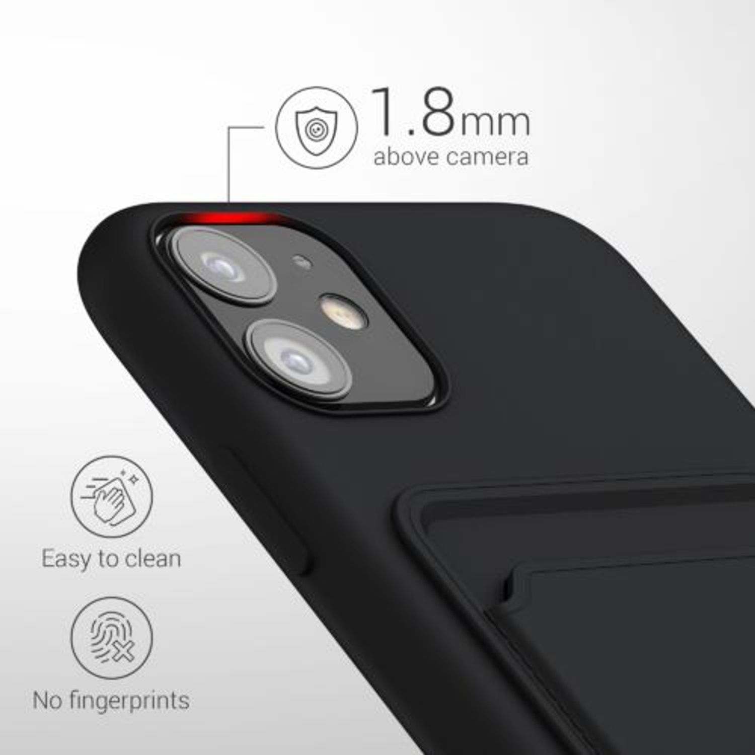 Husa pentru Apple iPhone 11, Silicon, Negru, 55114.01, Kwmobile fotografia produsului View 4 L