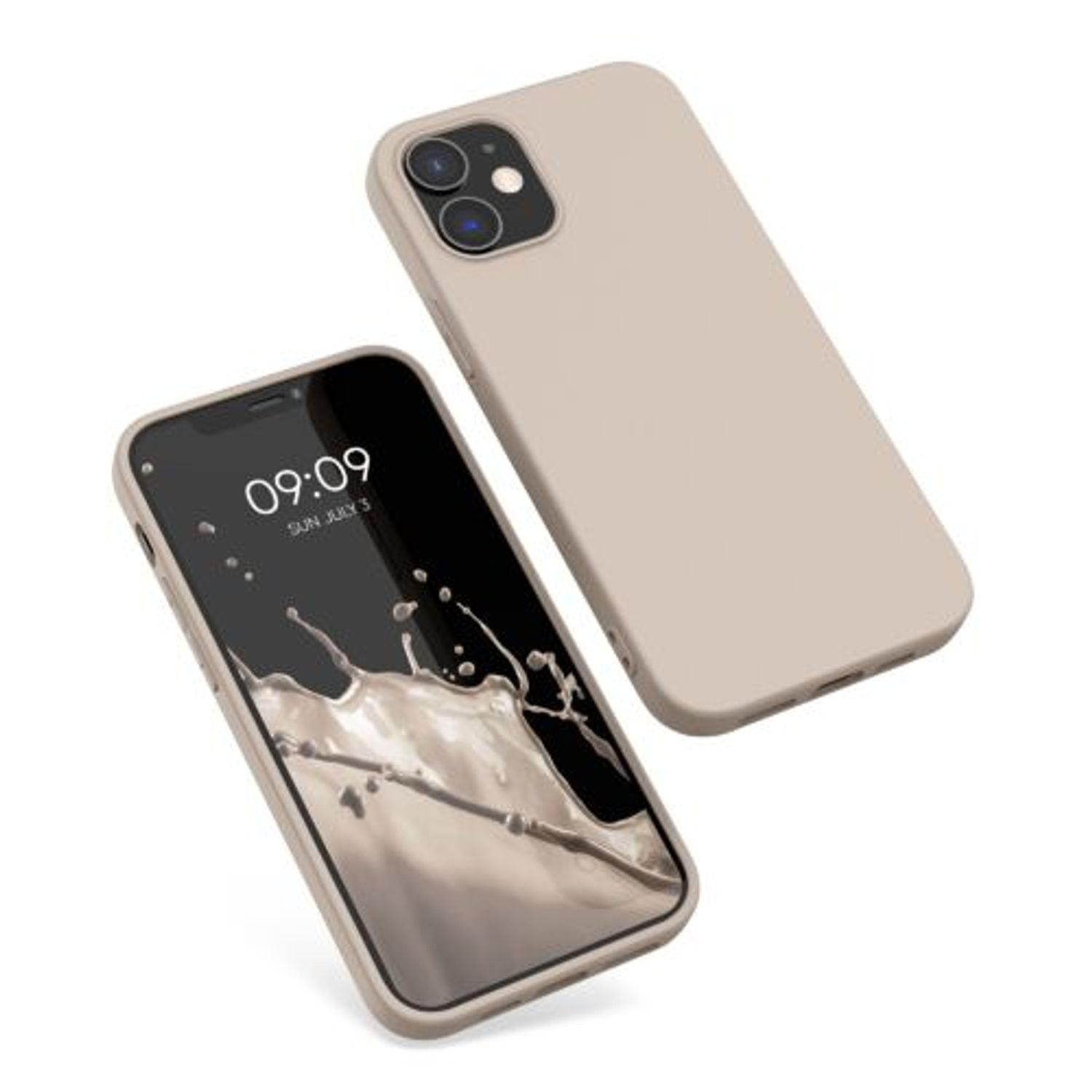 Husa pentru Apple iPhone 12/iPhone 12 Pro, Silicon, Crem, 53938.96, Kwmobile fotografia produsului View 2 L