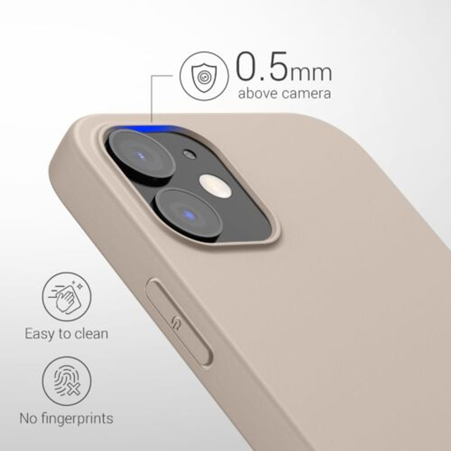 Husa pentru Apple iPhone 12/iPhone 12 Pro, Silicon, Crem, 53938.96, Kwmobile fotografia produsului View 6 L